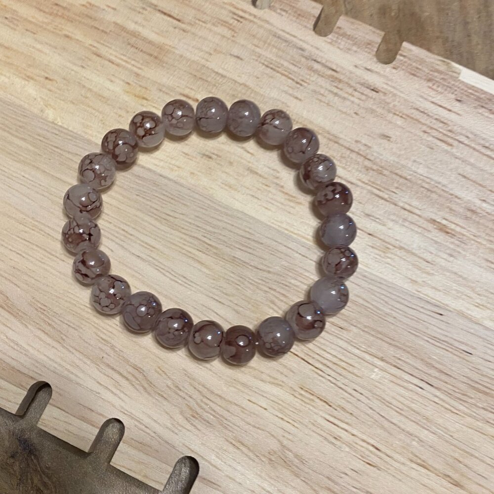 PLUM SMOKE BEADED BRACELET